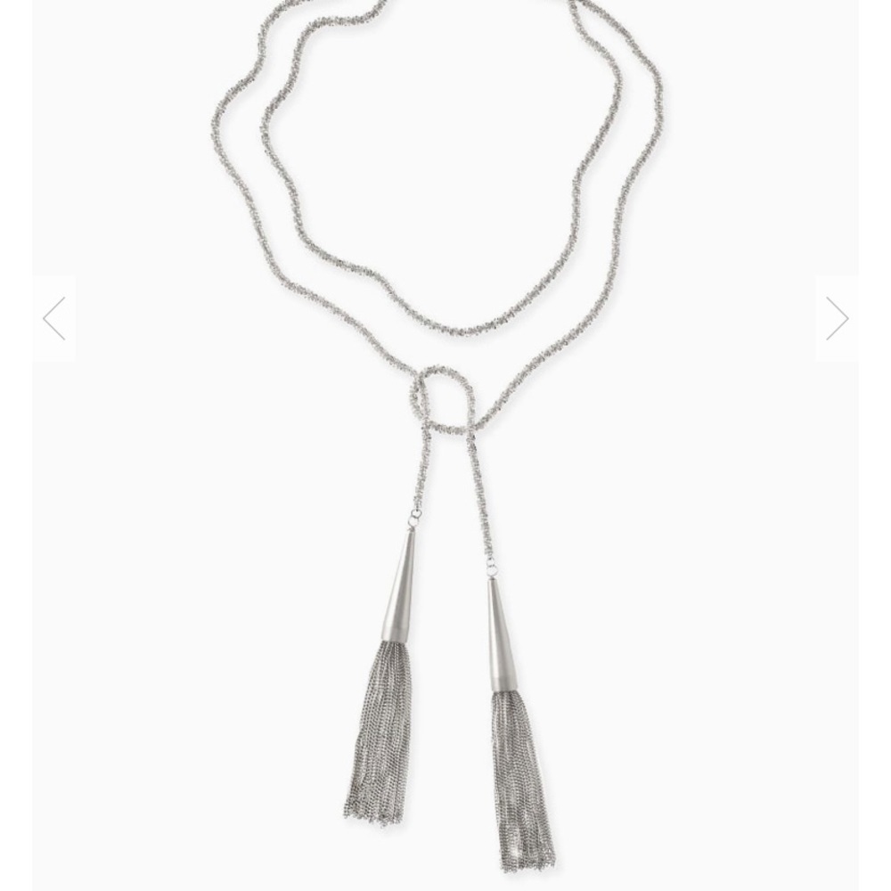 Kendra Scott Tassle necklace in "rhodium"